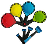 RD ROYAL COOK Tazas y cucharas medidoras de silicona plegable libres de BPA Juego de 8 herramientas de medición de cocina para medición de líquidos y secos