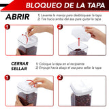 Set de 7 Recipientes con Tapas Herméticas para Almacenar Alimentos