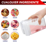 Set de 7 Recipientes con Tapas Herméticas para Almacenar Alimentos