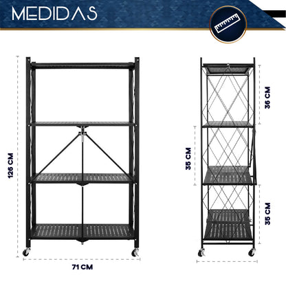 Estante Metalico Anaquel Rack Plegable 4 Niveles
