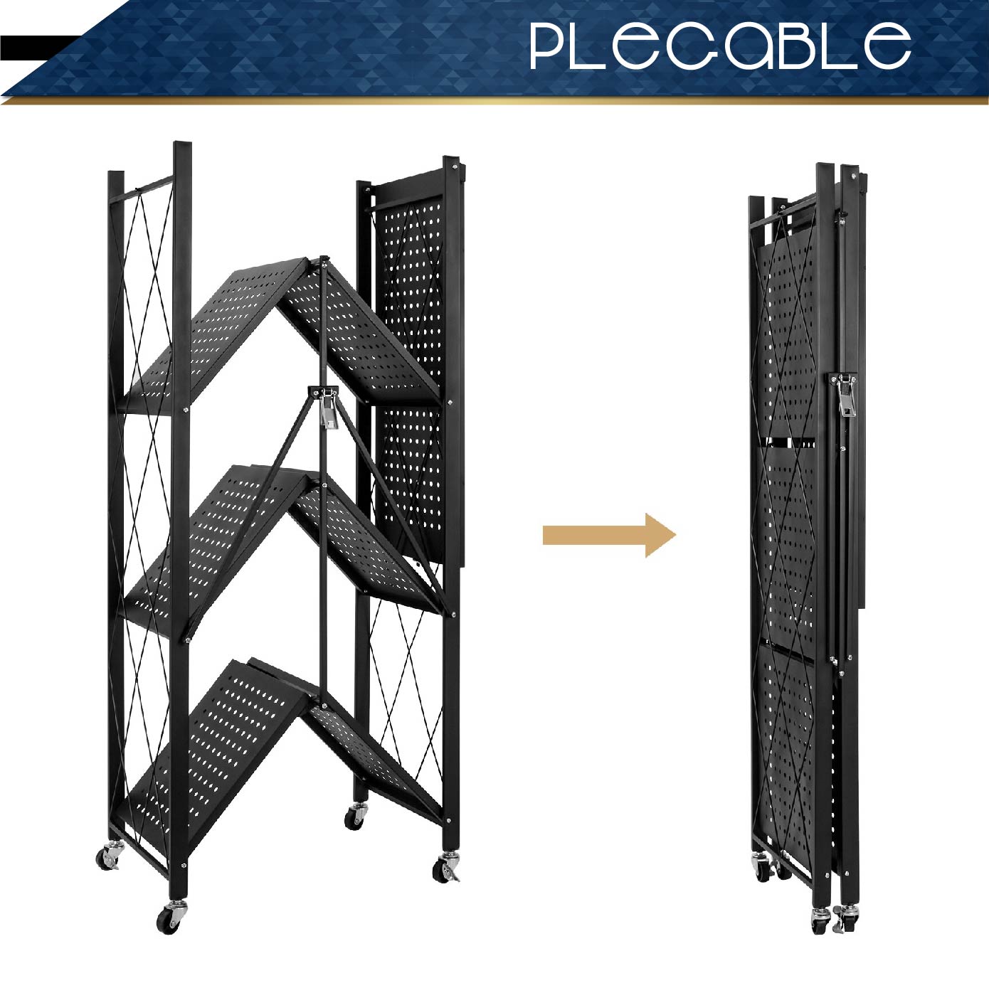 Estante Metalico Anaquel Rack Plegable 4 Niveles