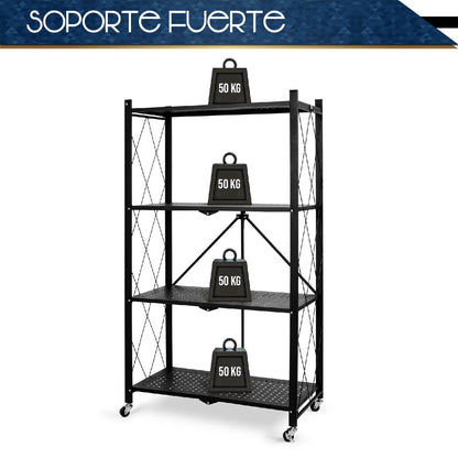 Estante Metalico Anaquel Rack Plegable 4 Niveles