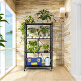 Estante Metalico Y Madera Rack Plegable 4 Niveles