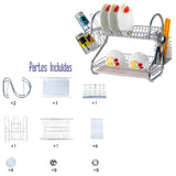 ESCURRIDOR DE TRASTES 2 NIVELES 45 cm 18”