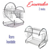 ESCURRIDOR DE TRASTES 2 NIVELES 45 cm 18”