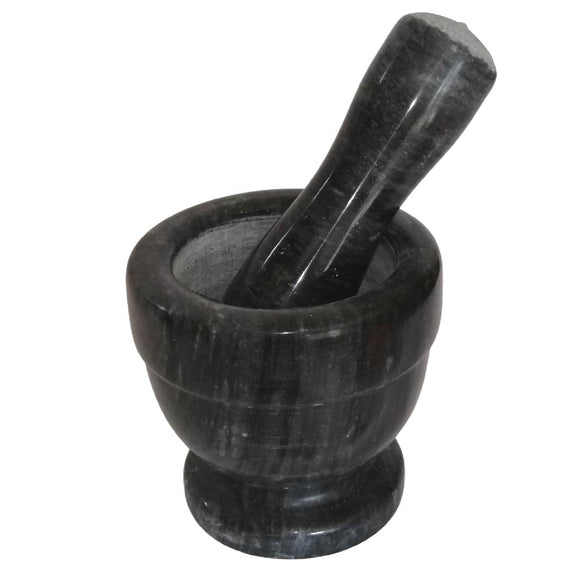 MORTERO MOLCAJETE O CUENCO Y PILÓN DE MÁRMOL