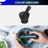 MORTERO MOLCAJETE O CUENCO Y PILÓN DE MÁRMOL