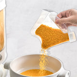 Dispensador de Semillas, Dispensador de Granos y alimentos secos, Dispensador con capacidad de 10 L. 6 separadores para mesa