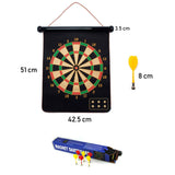 Juego de Dardos, 2 Dianas, de 42 x 51 cm, 6 Dardos Punta de Acero Magnético, 2 Colores Distintos. Jugar con Amigos y Familia, Fácil Instalación en Casa y Oficina