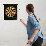 Juego de Dardos, 2 Dianas, de 42 x 51 cm, 6 Dardos Punta de Acero Magnético, 2 Colores Distintos. Jugar con Amigos y Familia, Fácil Instalación en Casa y Oficina