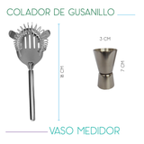 JUEGO DE BAR, SET DE 5 PIEZAS PARA BAR, MIXOLOGÍA, COCTELERAS ACERO INOXIDABLE