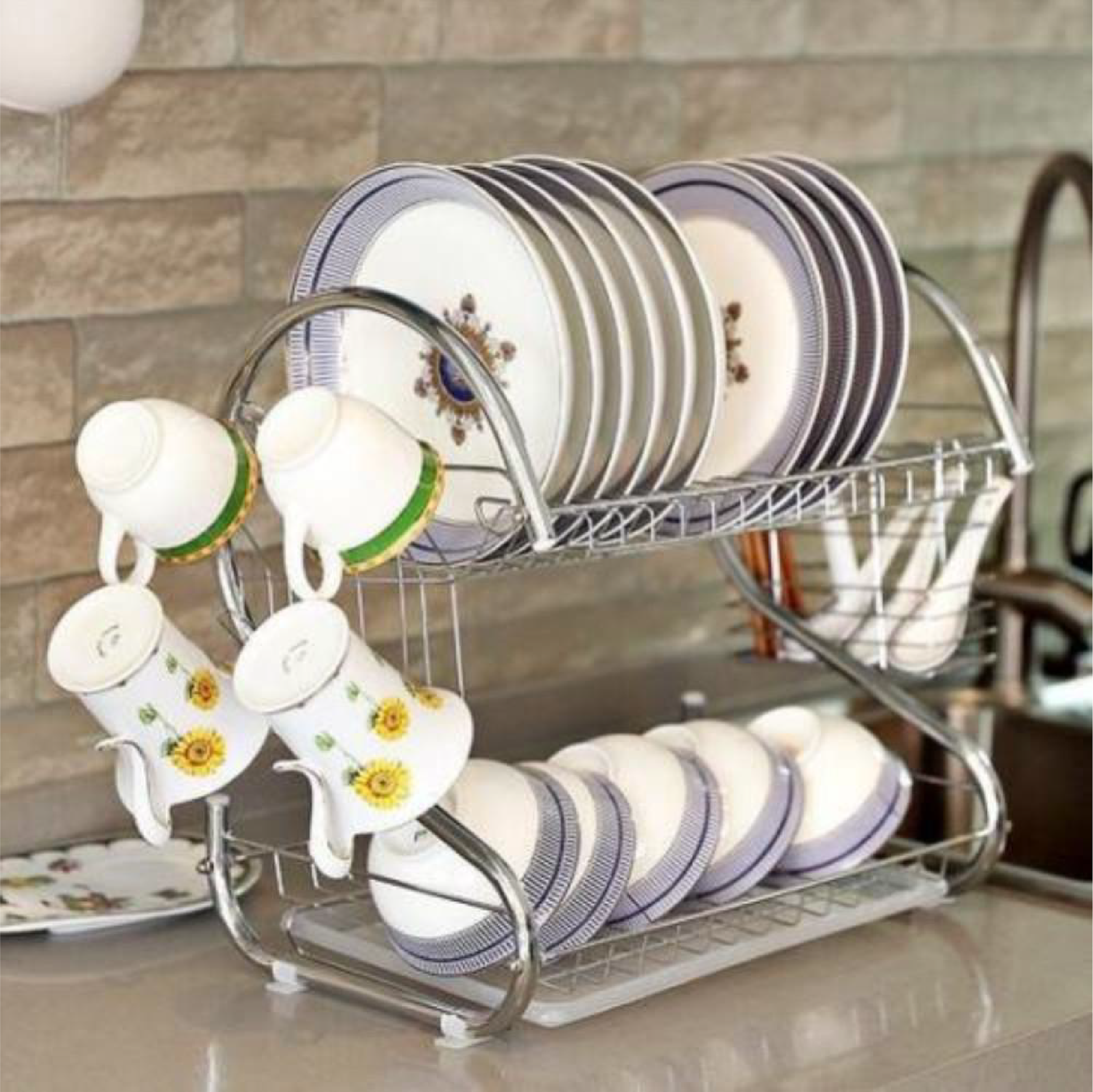 Escurridor De Platos Trastes Cubiertos Secador Accesorios De Cocina US NUEVO