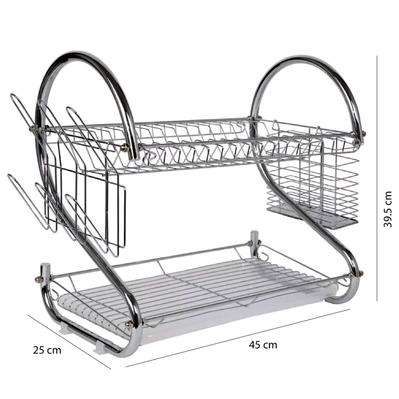 ESCURRIDOR DE TRASTES 2 NIVELES 45 cm 18”