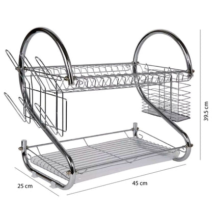 ESCURRIDOR DE TRASTES 2 NIVELES 45 cm 18”