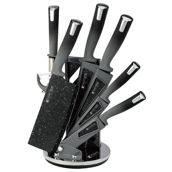 JUEGO DE CUCHILLOS DE CHEF 8 PZ DE CERÁMICA CON BASE
